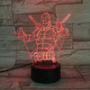 Deadpool 3D Illusion Lamp - Props and Collectibles