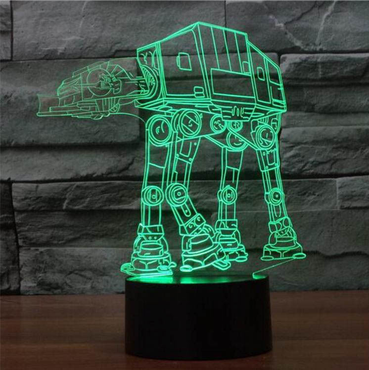 Grav'stylé: Lampe led 3d Yoda, Star Wars, film, veilleuse, illusion