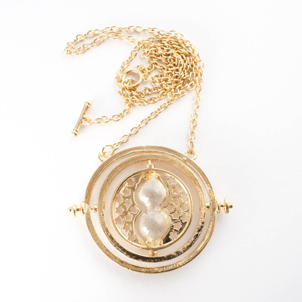 Warner Bros. | Jewelry | 24k Gold Plated Harry Potter Hermione Time Turner  White Sand Hourglass Necklace | Poshmark